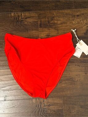 NWT Good American Red Poppy High Waist Bikini Bottoms